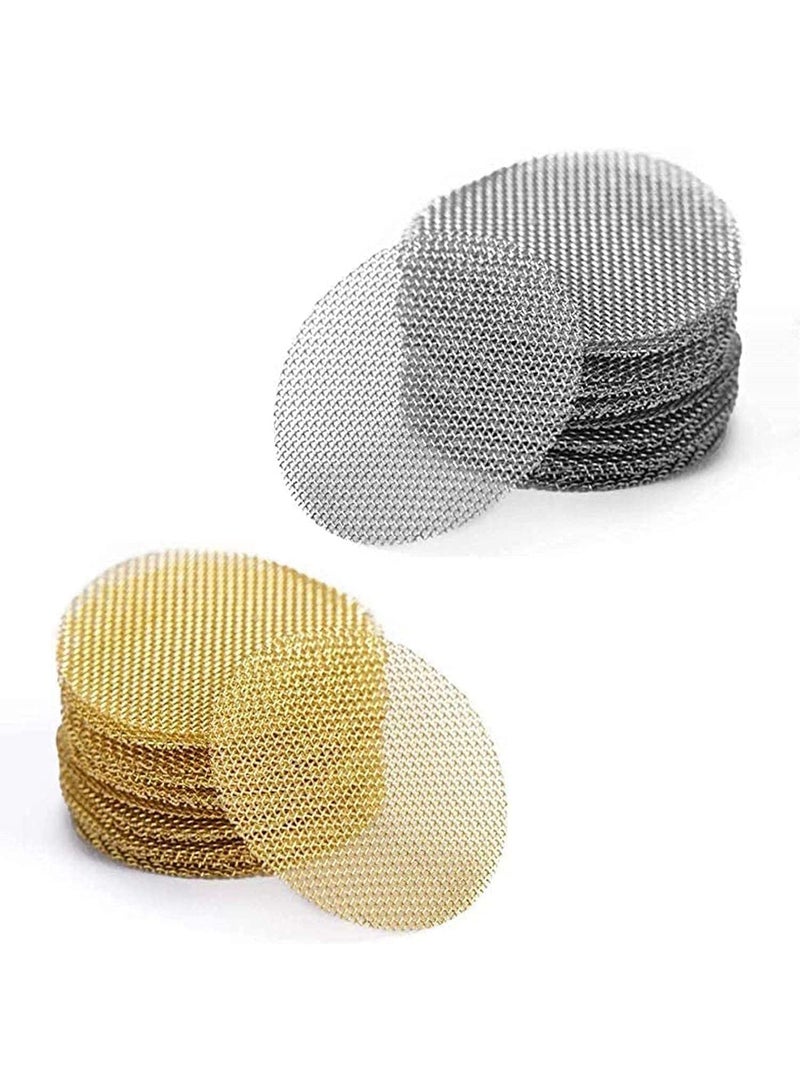 Peachjoy 100 Pcs Pipe Strainer, 2/4 Inch Pipe Filters, 50 Premium Stainless Steel Pipe Sieves and 50 Brass Filters - Image 1